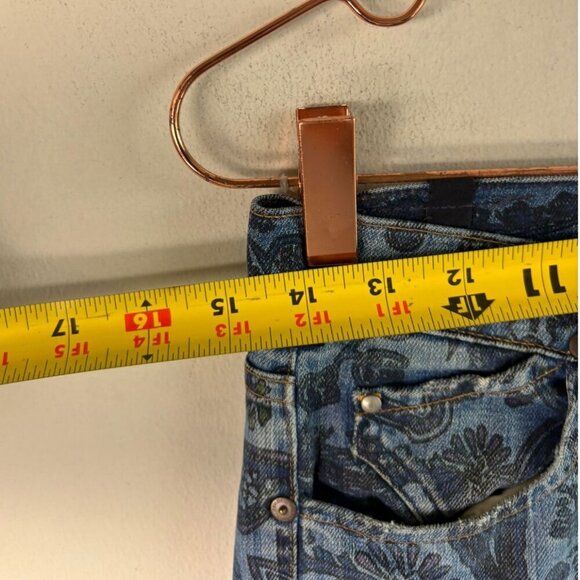 C of H Womens Morris Print Avedon Low Rise Skinny Denim Jeans Blue Size 25 - Picture 2 of 9